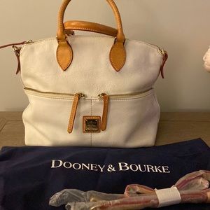 Dooney & Bourke Dillion Zip Satchel in White - Really Clean